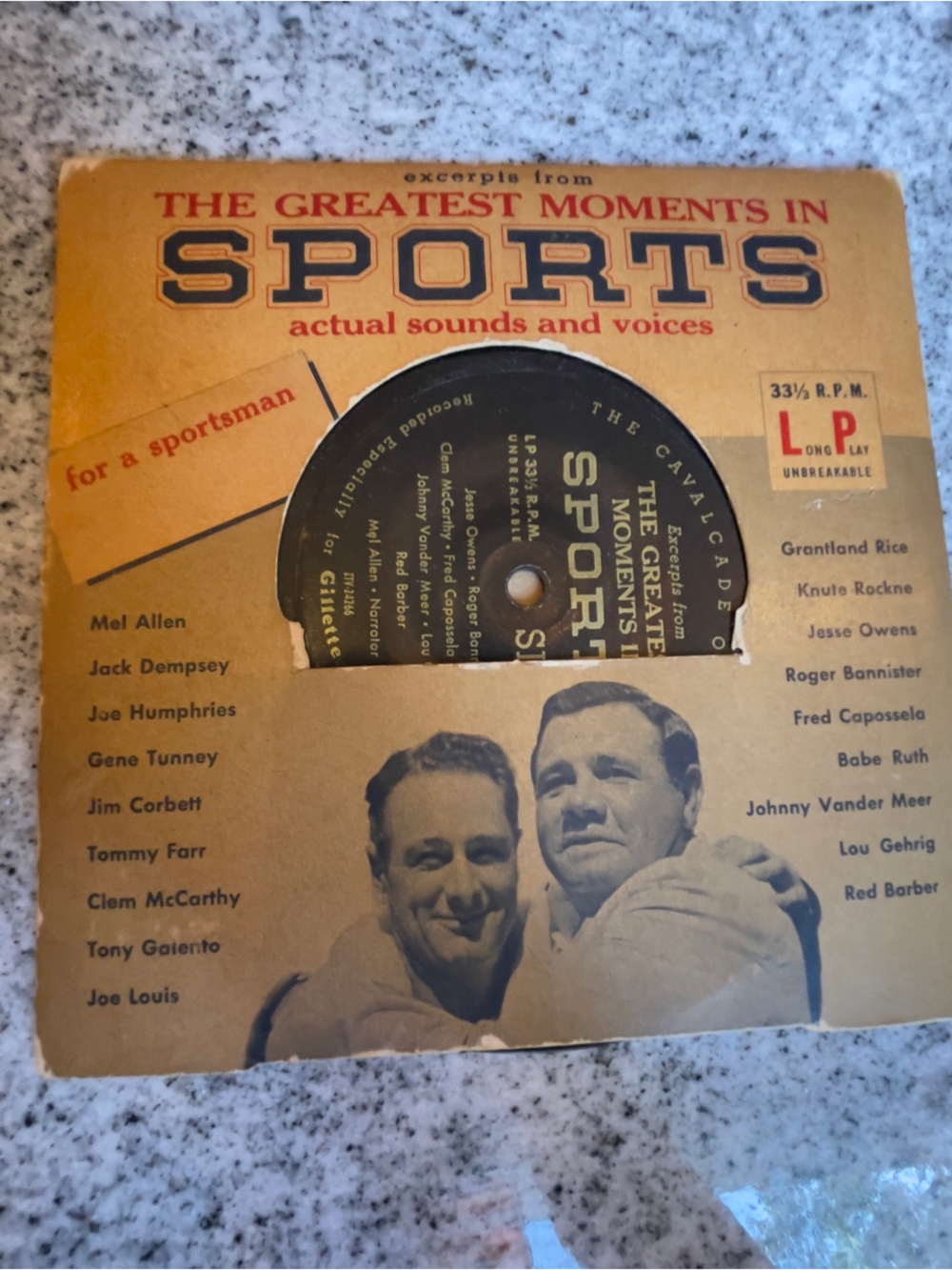 Vintage record: Greatest Moments In Sports Babe Ruth, Lou Gehrig 1955